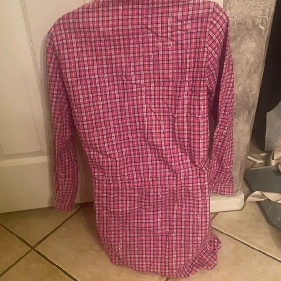 Victoria’s Secret Pink Plaid Night Sleep Shirt - Picture 7 of 9